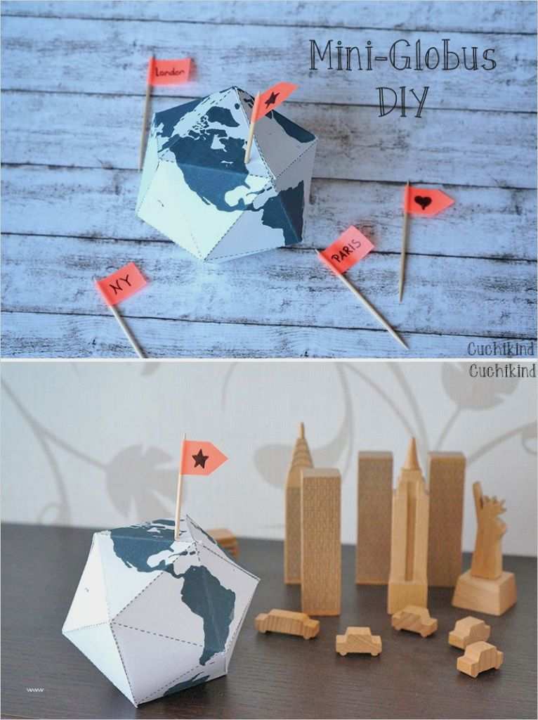 Globus Basteln Styroporkugel Vorlage Fabelhaft Mini Globus Diy Freebie