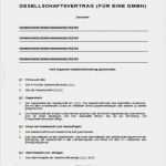 1 Und 1 Kündigung Vorlage Neu Gesellschaftsvertrag Einer Gesellschaft Mit Beschränkter