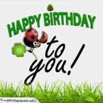 10er Karte Vorlage Kostenlos Einzigartig Happy Birthday Karte Mit Graszahlen Und Marienkäfer