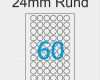 24 Etiketten Pro Blatt Vorlage Erstaunlich Etiketten 24mm Rund 6x10 Aufkleber Pro Blatt A4 Von Kores