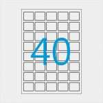 24 Etiketten Pro Blatt Vorlage Süß Kores Etiketten 36x30mm 40 Aufkleber Pro Blatt Premium