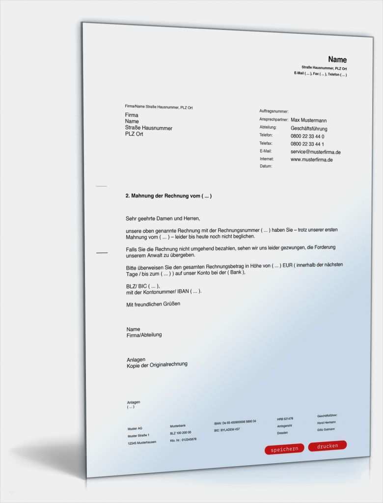 3 Mahnung Vorlage Erstaunlich 2 Mahnung Mit Anwaltsdrohung