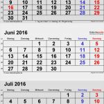 3 Monatskalender Vorlage Erstaunlich Kalender Juni 2016 Als Pdf Vorlagen