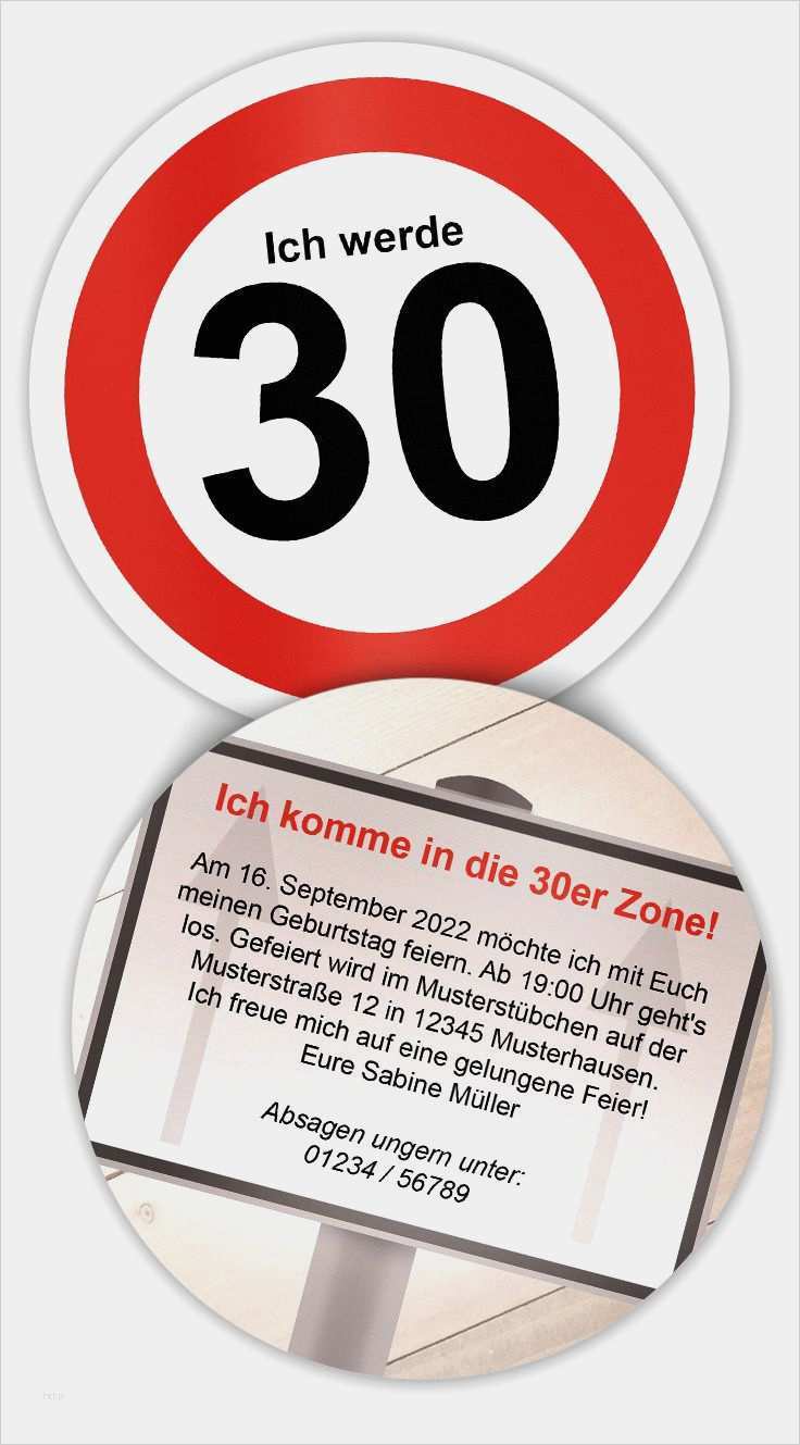 30er Einladung Vorlage Gut Geburtstagseinladung Zum 30 Geburtstag 30er Zone