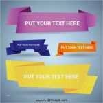 3d origami Vorlagen Kostenlos Süß origami Stil Banner Vorlagen