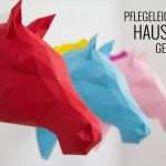 3d Papier Tiere Vorlagen Gut Tierkopf Wanddeko Aus Papier Papershape