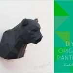 3d Papier Tiere Vorlagen Schönste Diy 3d origami Panther Im Trophäenlook [freebie