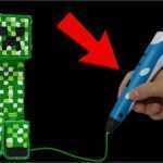 3d Papierfiguren Vorlagen Erstaunlich Minecraft Creeper Mit 3d Stift Malen Diy 🖊