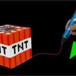 3d Stift Vorlagen Anfänger Beste Minecraft Tnt Block Mit 3d Stift Malen Diy 💣💥
