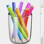 3d Stift Vorlagen Kostenlos Best Of Bunte Stifte Im Glas Ikone 3d Lokalisiert Stock Abbildung