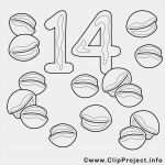 3d Zahlen Vorlagen Wunderbar Zahl 14 Nuesse Malvorlage Zahlen Lernen