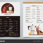 A4 Flyer Vorlage Cool Kaffee Menü Design Mit Text Und Illustration Vektor