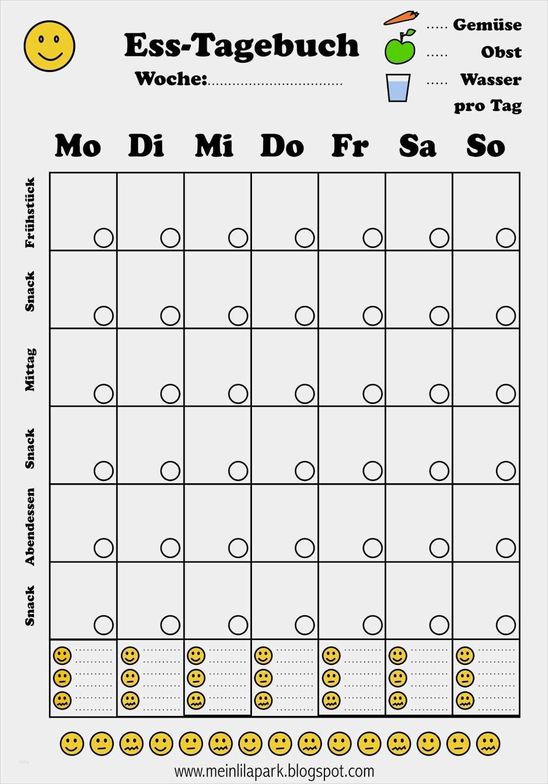 Abnehmplan Vorlagen Schönste Fre Printable Diät Tagebuch Essprotokoll