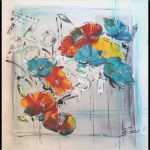 Abstrakte Acrylmalerei Vorlagen Fabelhaft Abstrakte Acrylmalerei Gespachtelte Blüten Spackled