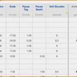 Access Zeiterfassung Vorlage Kostenlos Großartig Arbeitszeit Excel Vorlage 2018 Am Besten Excel