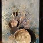 Acryl Collagen Vorlagen Cool Seashells Party Golden original Beach Wall Art Romantic