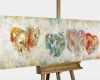 Acrylbilder Kinderzimmer Vorlagen Beste Acryl Gemälde Herzen Modern Gold Handgemalt