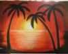 Acrylbilder Selber Malen Vorlagen Angenehm Acrylmalerei sonne Unter Palmen Kunst Gemälde