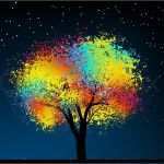 Acrylbilder Vorlagen Für Anfänger Zum Drucken Gut Abstrakt Bunt Mitternacht Baum Mit