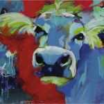 Acrylmalerei Tiere Vorlagen Großartig Cow Art Kuh Kunst "emma" Acrylic On Canvas 100x80 Cm