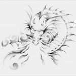 Adlerkopf Tattoo Vorlagen Bewundernswert Skizze Der Tattoo Kunst Drachen Stockfoto