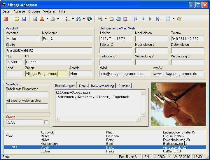 Adressdatenbank Excel Vorlage Schön Alltags Adressen Download