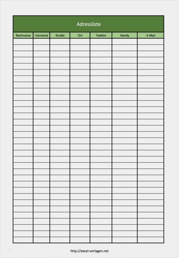 Adressliste Vorlage Kostenlos Luxus Adressenliste Und Adressbuch Als Excel Vorlage