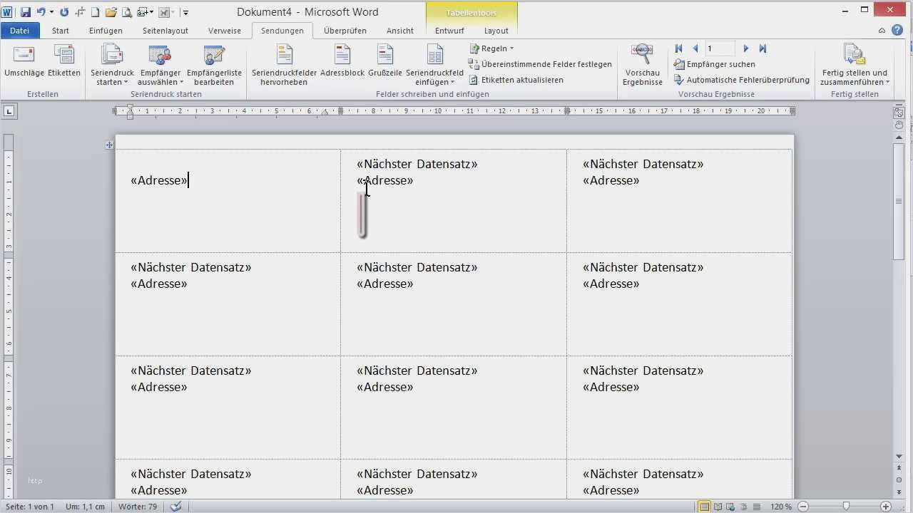 Adressliste Vorlage Word Bewundernswert Videoanleitung Erstellen Und Drucken Von Etiketten Mit