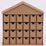 Adventskalender Haus Basteln Vorlagen Einzigartig Adventskalender „haus“ Mit 24 Schubladen Blanko Edumero