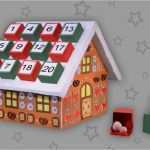 Adventskalender Haus Basteln Vorlagen Schön Adventskalender Basteln Lebkuchenhaus Anleitung