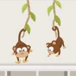 Affen Basteln Vorlage Best Of Wandtattoo Baby Affen Dschungel Kinderzimmer