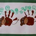 Affen Basteln Vorlage Wunderbar Märlimuus Affe Aus Handabdruck