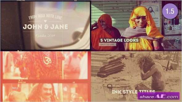 After Effects Vorlagen Beste Vintage Memories Projector Slideshow after