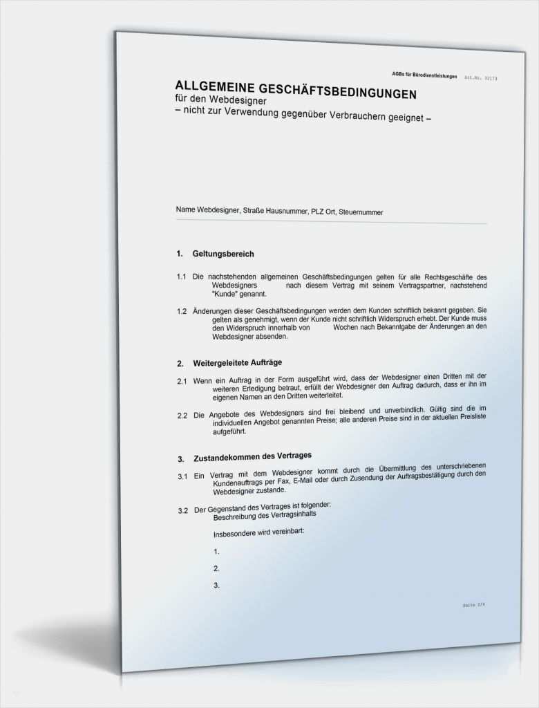 Agb Vorlage Dienstleistung Gut Agb Webdesign