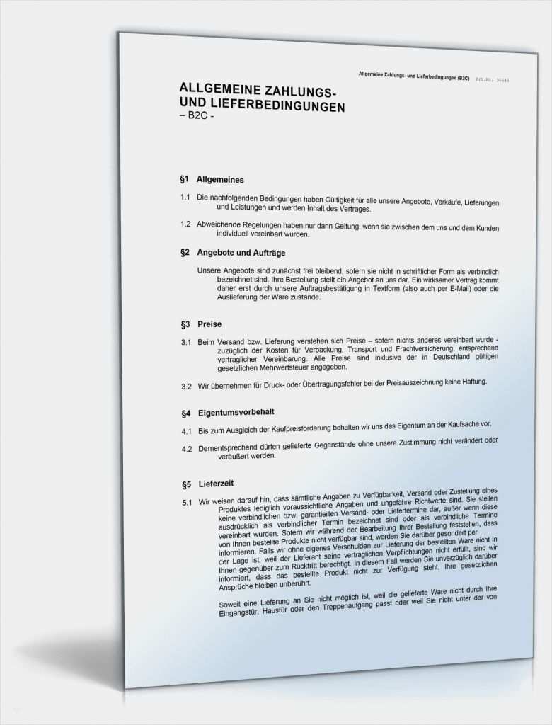 Agb Vorlage Dienstleistung Schönste Allgemeine Liefer &amp; Zahlungsbedingungen Muster Zum Download