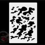 Airbrush Tattoo Vorlagen Cool Camouflage Airbrush Profi Schablone Stencil Bodypaint