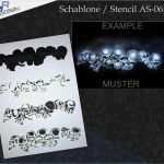 Airbrush Tattoo Vorlagen Wunderbar Details Zu Step by Step Airbrush Schablone as 065 Tattoo