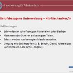 Allgemeine Sicherheitsunterweisung Vorlage Süß Unterweisungspräsentation Kfz Mechaniker sofort Download