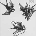 Amerikanische Tattoos Vorlagen Süß Swallow Old School Tattoo