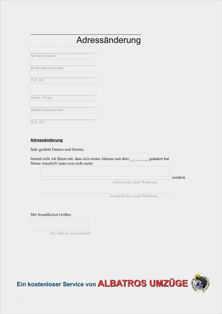 änderung Der Bankverbindung Vorlage Bewundernswert Adressänderung Bei Umzug