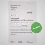 Angebot Einholen Vorlage Kostenlos Neu Angebot Muster In Word Kostenlos Herunterladen
