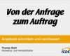 Angebot Schriftlich Nachfassen Vorlage Wunderbar Von Der Anfrage Zum Auftrag