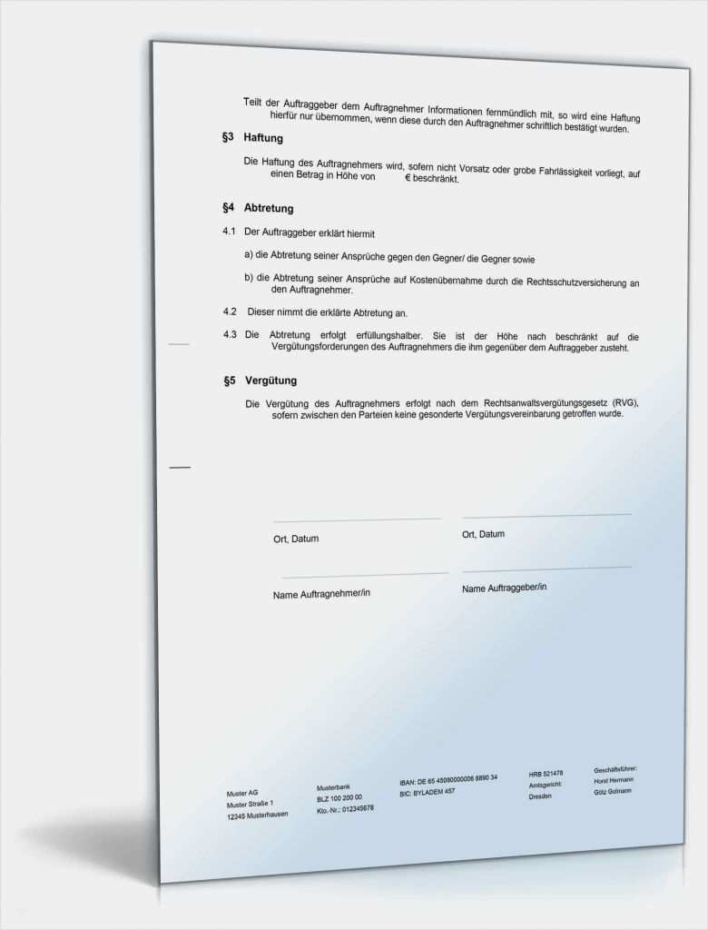 Angebot Vorlage Doc Fabelhaft Auftrag Rechtliche Vertretung