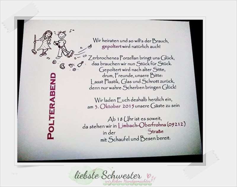 Ankündigung Geburtstagsfeier Nachbarn Vorlage Angenehm Polterabend Durch Das Zerschlagen Von Steingut Und