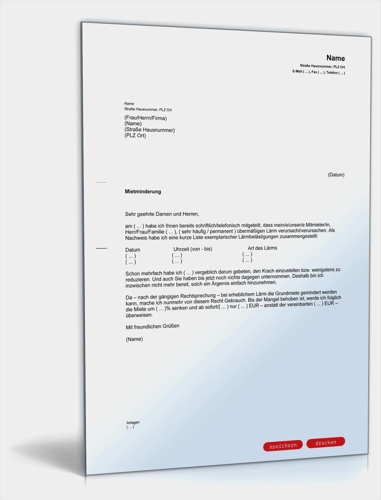 Ankündigung Geburtstagsfeier Nachbarn Vorlage Wunderbar Mietminderung Lärmbelästigung