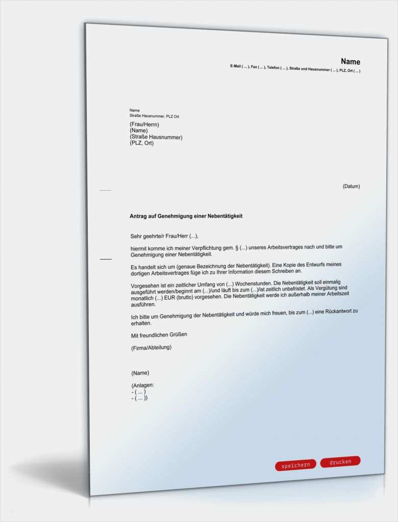 Antrag Auf Untervermietung Vorlage Beste Antrag Auf Genehmigung Einer Nebentätigkeit