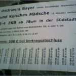 Anzeige Wohnungssuche Vorlage Schön Raggi Zuwanderung Ostfriese Anzeige Kölsch Mädchen