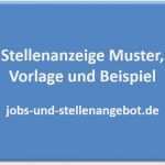 Anzeigentext Stellenangebot Vorlage Süß Stellenanzeige Muster Vorlage Beispiel Stellenangebote