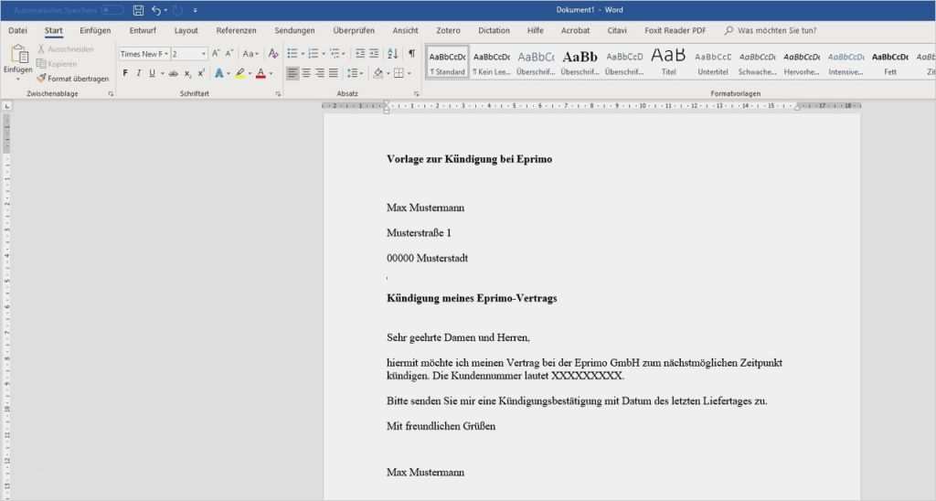 Aol Kündigen Vorlage Elegant Eprimo Kündigen so Beendest Du Den Vertrag Mit Der