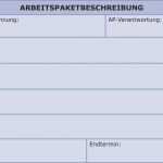Arbeitspakete Projektmanagement Vorlage Beste Arbeitspaket Beschreibung